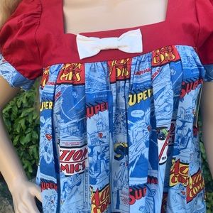 Comic book print Superman mini-dress